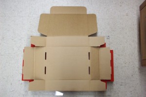 Figure 1a: The flat cardboard box template, which is the starting point for this task